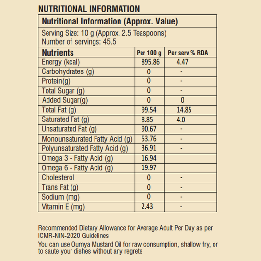 Oumya Mustard Oil (Black)