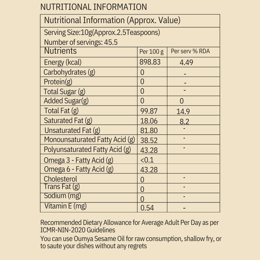 Oumya Sesame Oil