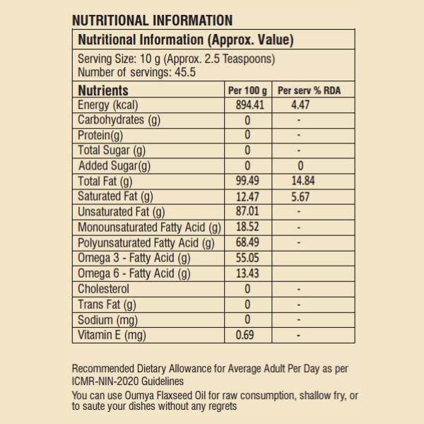 Oumya Flaxseed Oil