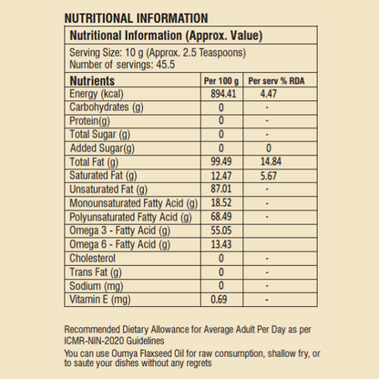 Oumya Flaxseed Oil