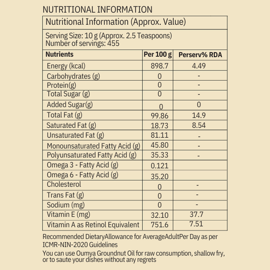 Oumya Groundnut Oil (Pink Nuts)